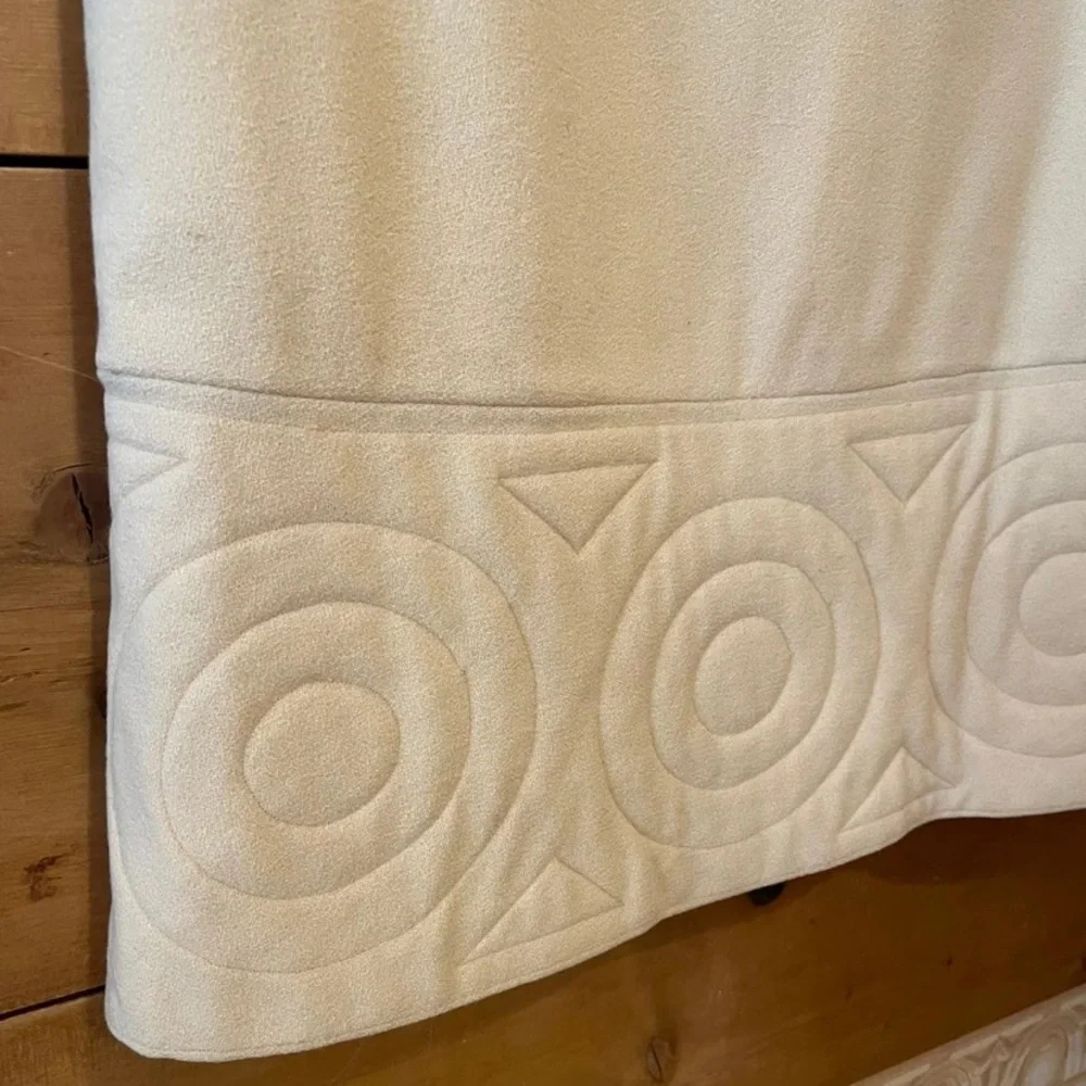 Vintage 1960s Pierre Cardin Space Age Geometric Print Beige Dress - Picture 6 of 11